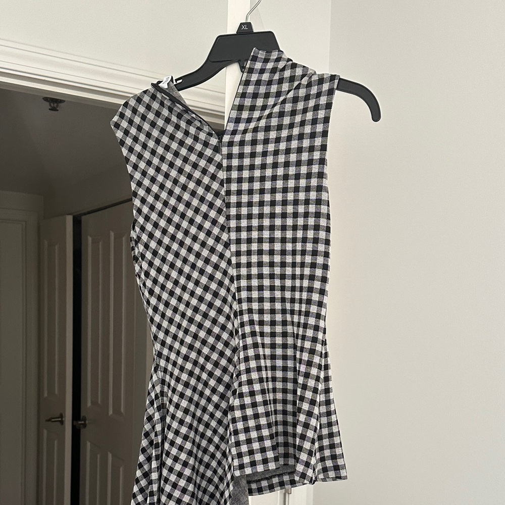 Rosetta Getty Asymmetrical Black and White Gingham top - Picture 3 of 3